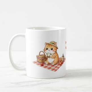 Kawaii Vintage Ingwerkatze Picknick Tasse
