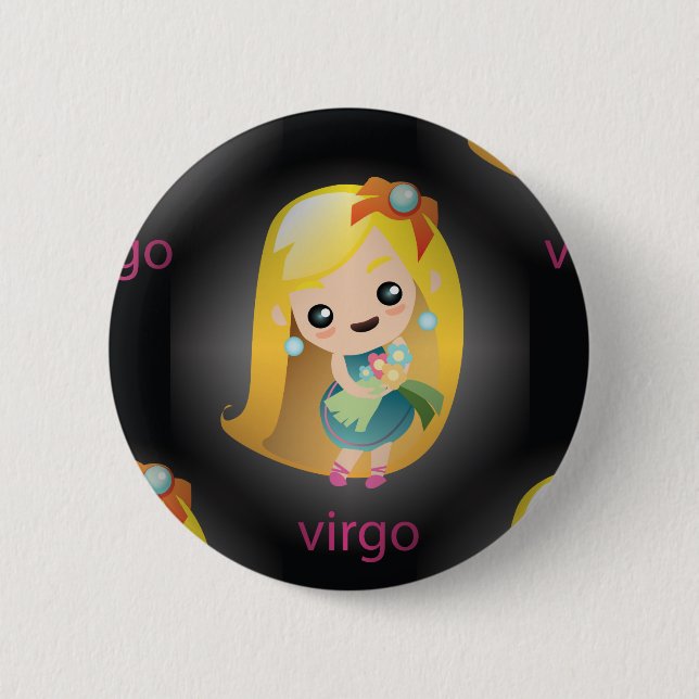 Kawaii virgo button (Vorderseite)