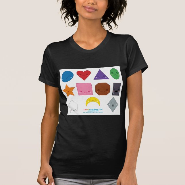 Kawaii Vorschule-Formen T-Shirt (Vorderseite)