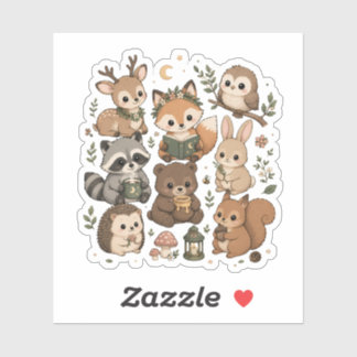 Kawaii Wald Freunde Sticker Sammlung
