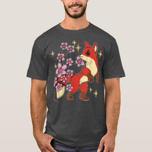 Kawaii-Waldtier für Sakura-Kirschblütenliebhaber T-Shirt