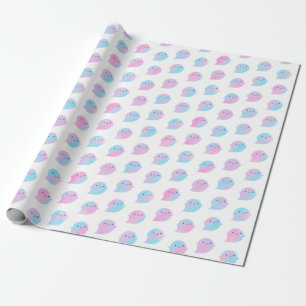 Kawaii Wasserfarbe-Geister (Unicorn) Geschenkpapier