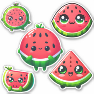 Kawaii Wassermelone Aufkleber