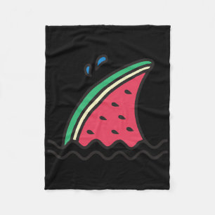 Kawaii Wassermelone Haiflossen Lustige Familie Som Fleecedecke