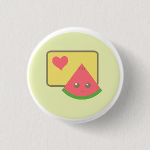 kawaii Wassermelone-Knopf-Abzeichen Button