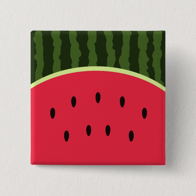 Kawaii Wassermelone-runder Knopf Button (Vorderseite)