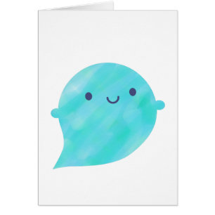 Kawaii Watercolor Ghost (Ozean)