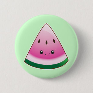 Kawaii Watermelon Button