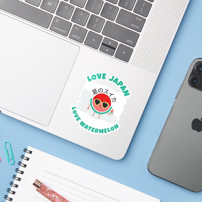 Kawaii WATERMELON LIEBE JAPAN Niedlich Summer Fruc Aufkleber (Laptop mit iPhone)