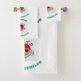 Kawaii WATERMELON LIEBE JAPAN Niedlich Summer Fruc Badhandtuch Set