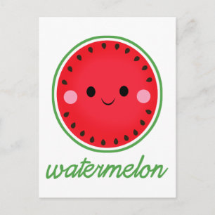 Kawaii Watermelon Postkarte