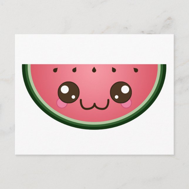 Kawaii Watermelon Postkarte (Vorderseite)