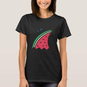 Kawaii Watermelon Shark Fin Funny Family Sommer VK T-Shirt