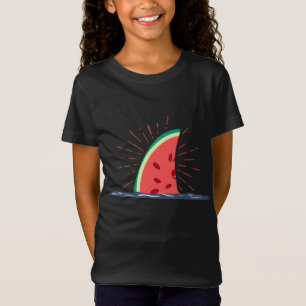 Kawaii Watermelon Shark Fin Summer Frucht für Melo T-Shirt