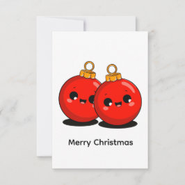 Kawaii Weihnachten – Minimaler Feiertag Dankeskarte