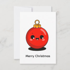 Kawaii Weihnachten – Minimaler Feiertag Dankeskarte