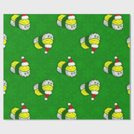 kawaii Weihnachten Tamago Sushi Santa Schneeflocke Geschenkpapier