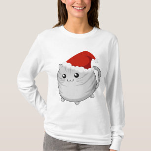 Kawaii Weihnachtsgraue Tabby-Miezekatzekatze T-Shirt