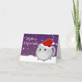 Kawaii-Weihnachtskatze Feiertagskarte