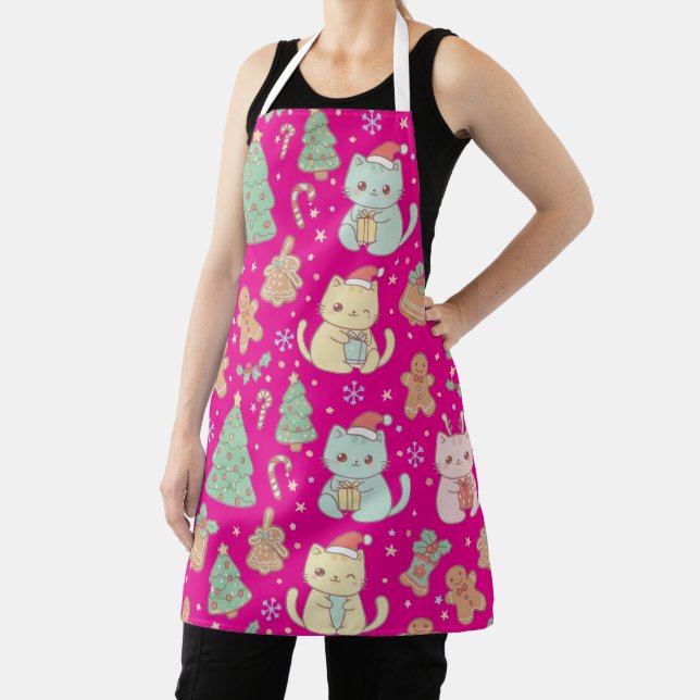 Kawaii Weihnachtskatzen Backapron Schürze (InSitu)