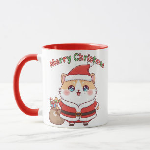 Kawaii Weihnachtsmann-Katze Weihnachts-Tasse Gesch Tasse