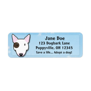 Kawaii weißer Bullterrier (Augen-Stelle)