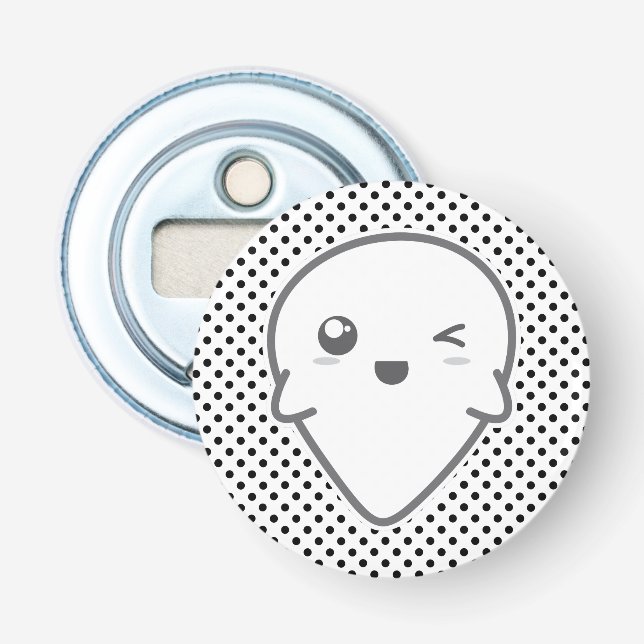 Kawaii Winking Ghost Bottle Opener Flaschenöffner (Vorderseite)