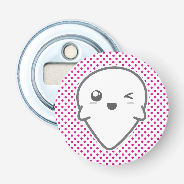Kawaii Winking Ghost Bottle Opener Flaschenöffner (Vorderseite)
