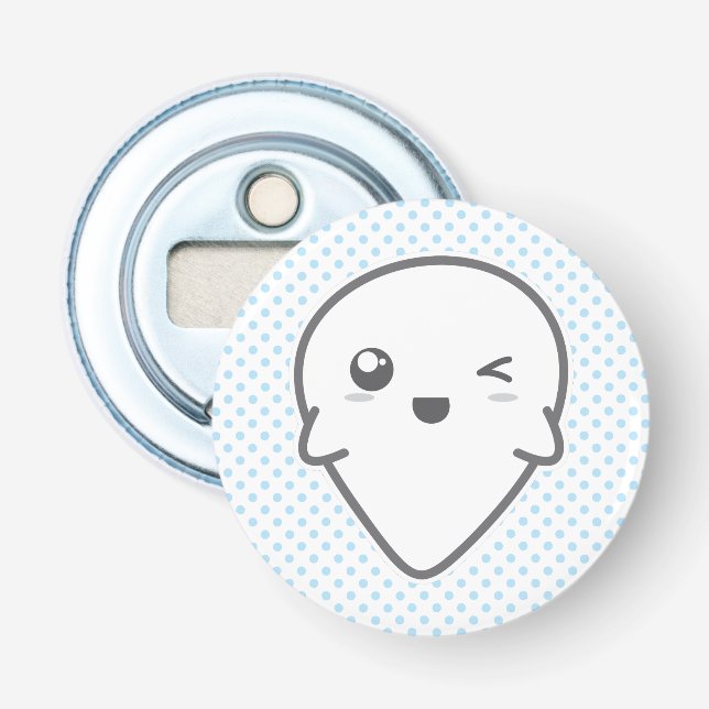 Kawaii Winking Ghost Bottle Opener Flaschenöffner (Vorderseite)