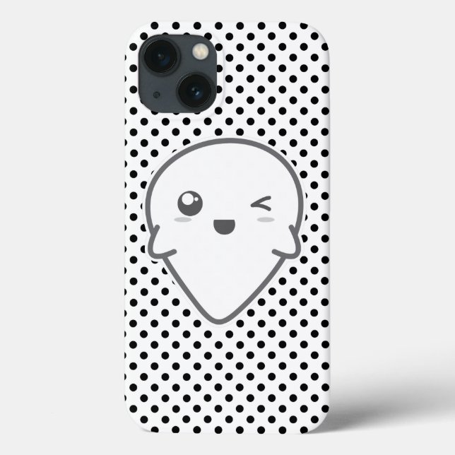 Kawaii Winking Ghost iPad Case (Rückseite)