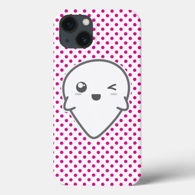 Kawaii Winking Ghost iPad Case (Rückseite)