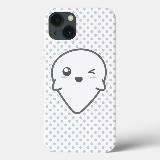 Kawaii Winking Ghost iPad Case (Rückseite)