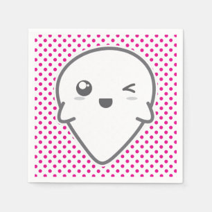 Kawaii Winking Ghost Napkins Serviette
