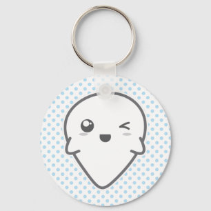 Kawaii Winking Ghost Schlüsselanhänger