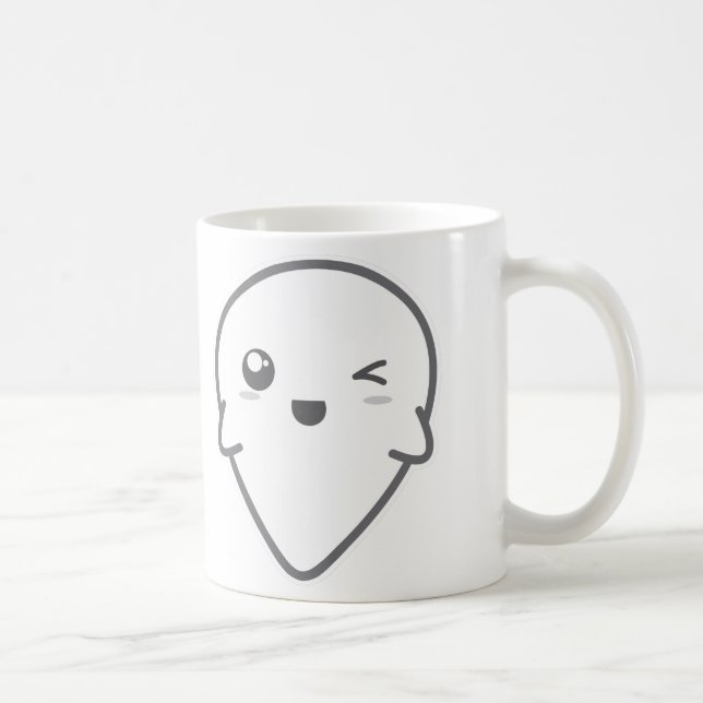 Kawaii Winking Ghost-Tasse Kaffeetasse (Rechts)