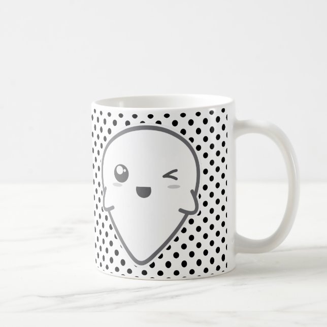 Kawaii Winking Ghost-Tasse Kaffeetasse (Rechts)