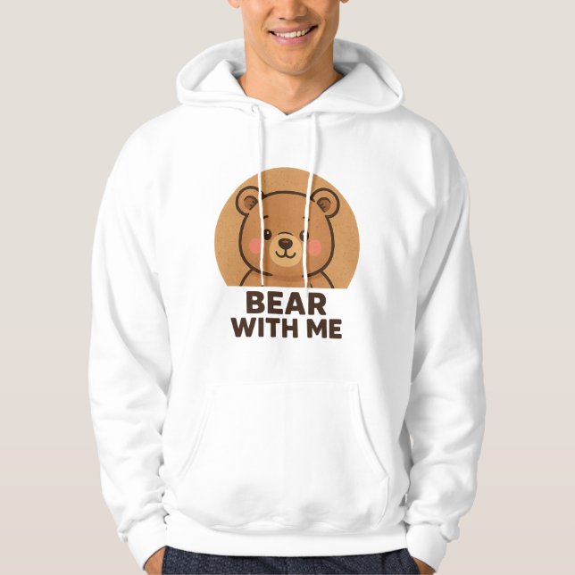 Kawaii winter bear with scarf hoodie (Vorderseite)