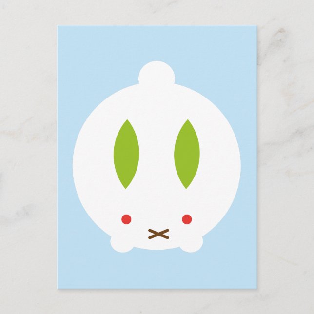 Kawaii Winter Snow Bunny Postkarte (Vorderseite)