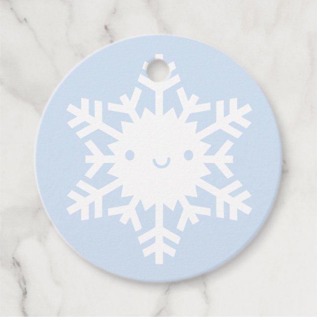 Kawaii Winter Snowflake Geschenkanhänger (Vorderseite)