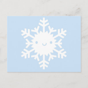 Kawaii Winter Snowflake Postkarte