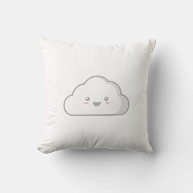 Kawaii Wolke Kissen (Vorderseite)