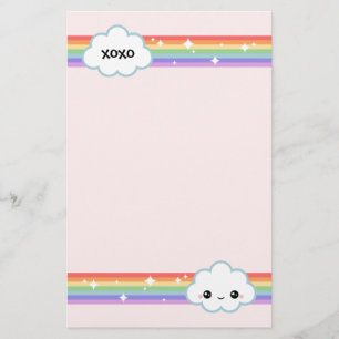 Kawaii Wolken Briefpapier
