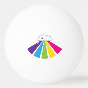 Kawaii Wolken-und Regenbogen-Klingeln Pong Bälle Tischtennisball
