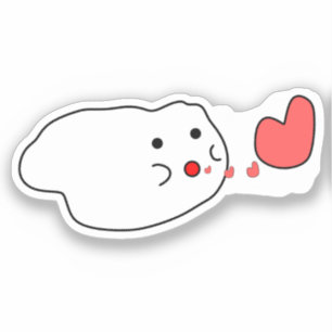 Kawaii-Wolken-Vinyl-Aufkleber Aufkleber