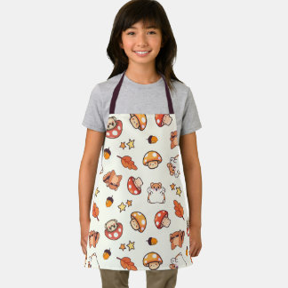 Kawaii Woodland Tiere und Pilze Muster Schürze