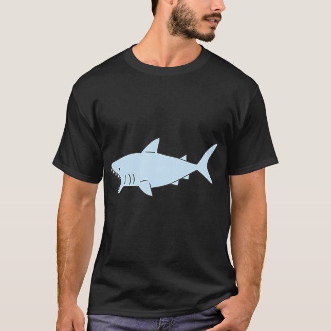 Kawaii wütender Hai T-Shirt (Vorderseite)