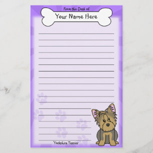 Kawaii Yorkshire Terrier Briefpapier
