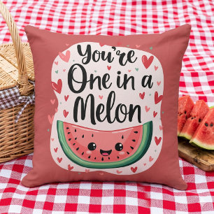 Kawaii "You're One in a Melon" Süße Wassermelonen- Kissen