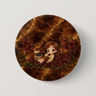 Kawaii Zodiac Neos Jungfrau Button