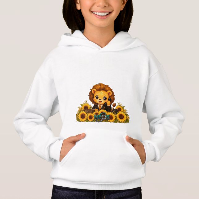 Kawaii Zodiac Neos Löwe Hoodie (Vorderseite)